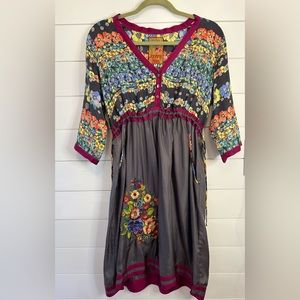 Johnny Was silk dress.